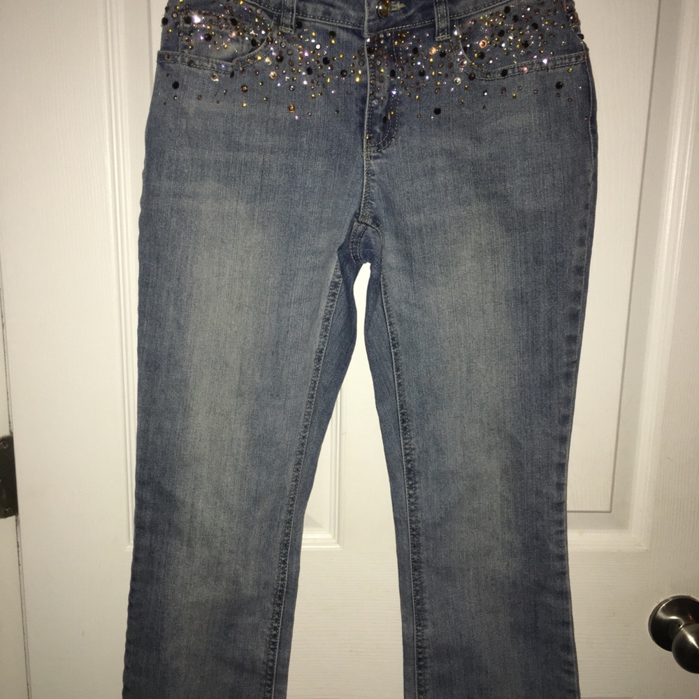 Boston Proper Embellished Denim Jeans